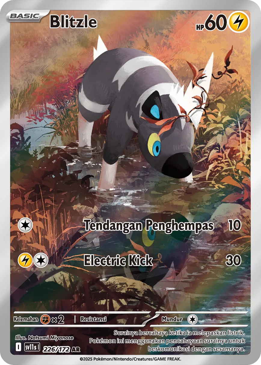 Blitzle 226 — Black And White (Indonesian Pokémon TCG card)