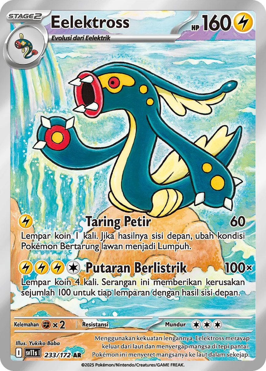 Eelektross 233 — Black And White (Indonesian Pokémon TCG card)