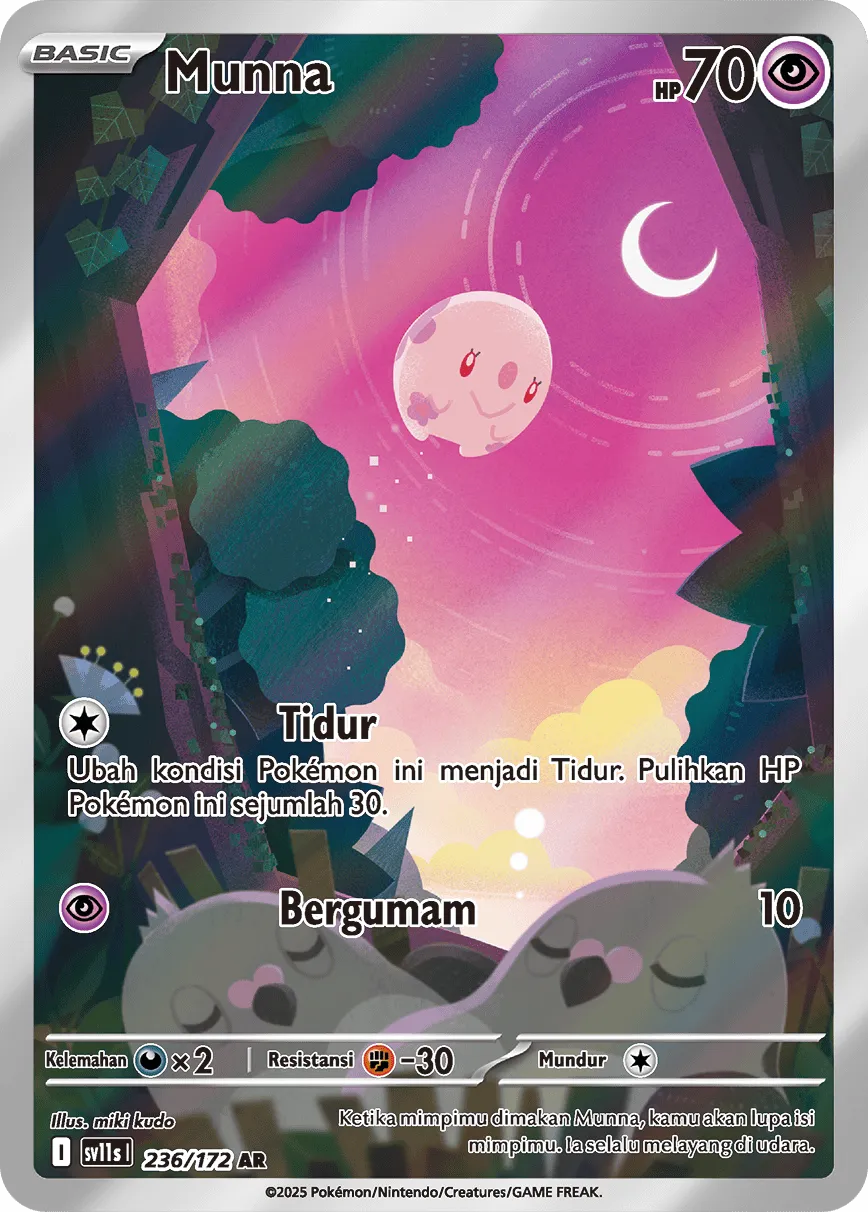 Munna 236 — Black And White (Indonesian Pokémon TCG card)