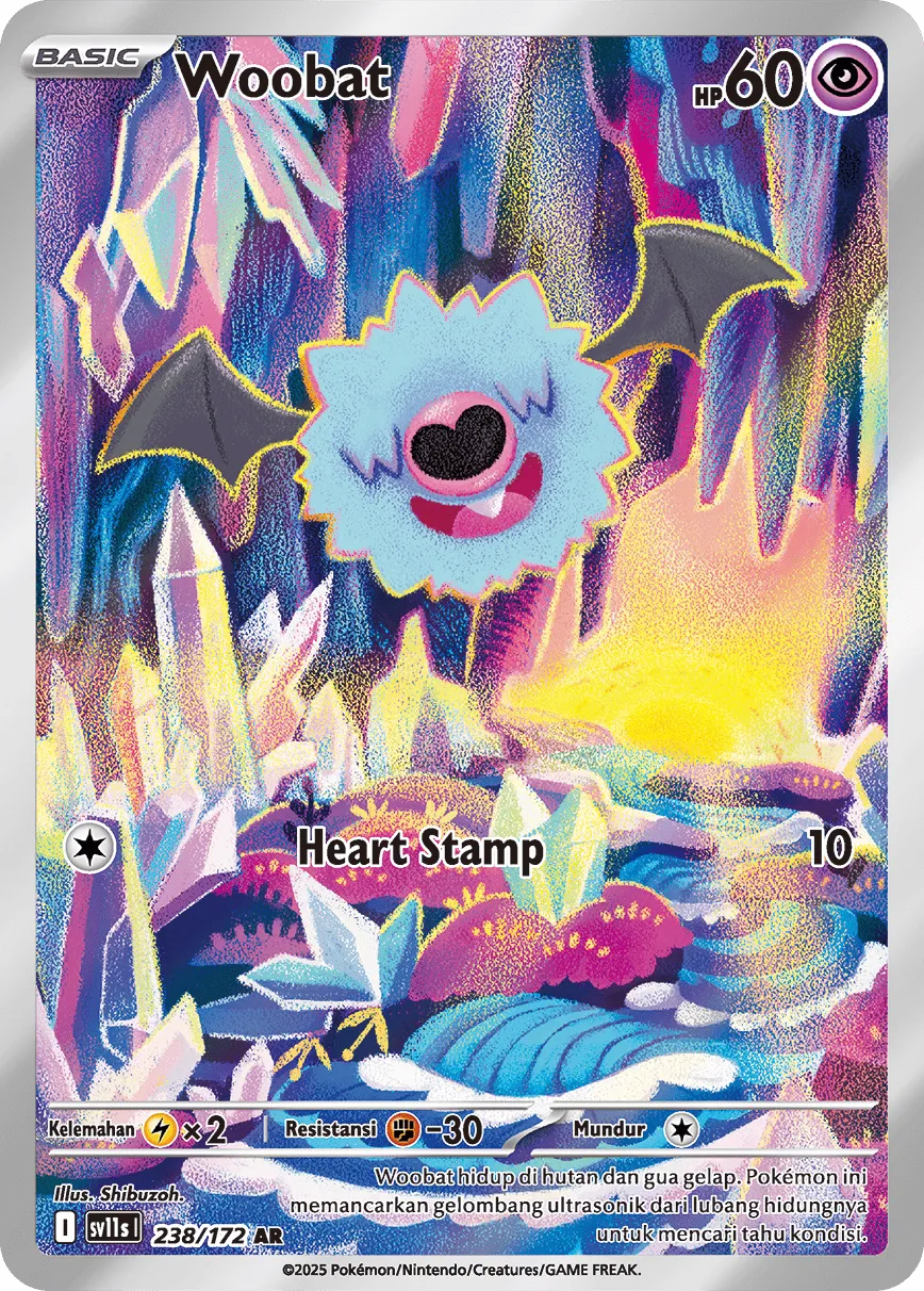 Woobat 238 — Black And White (Indonesian Pokémon TCG card)