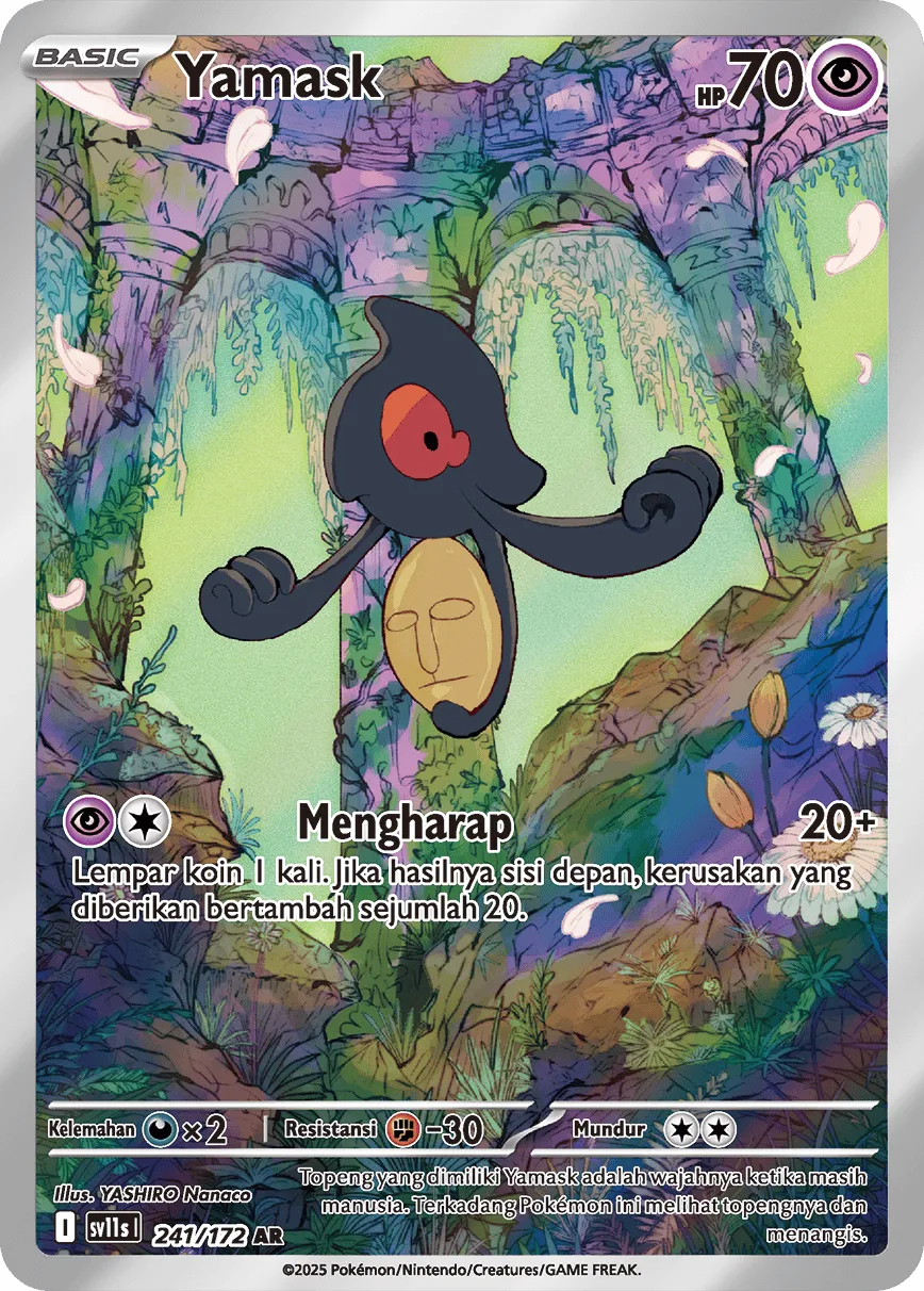 Yamask 241 — Black And White (Indonesian Pokémon TCG card)