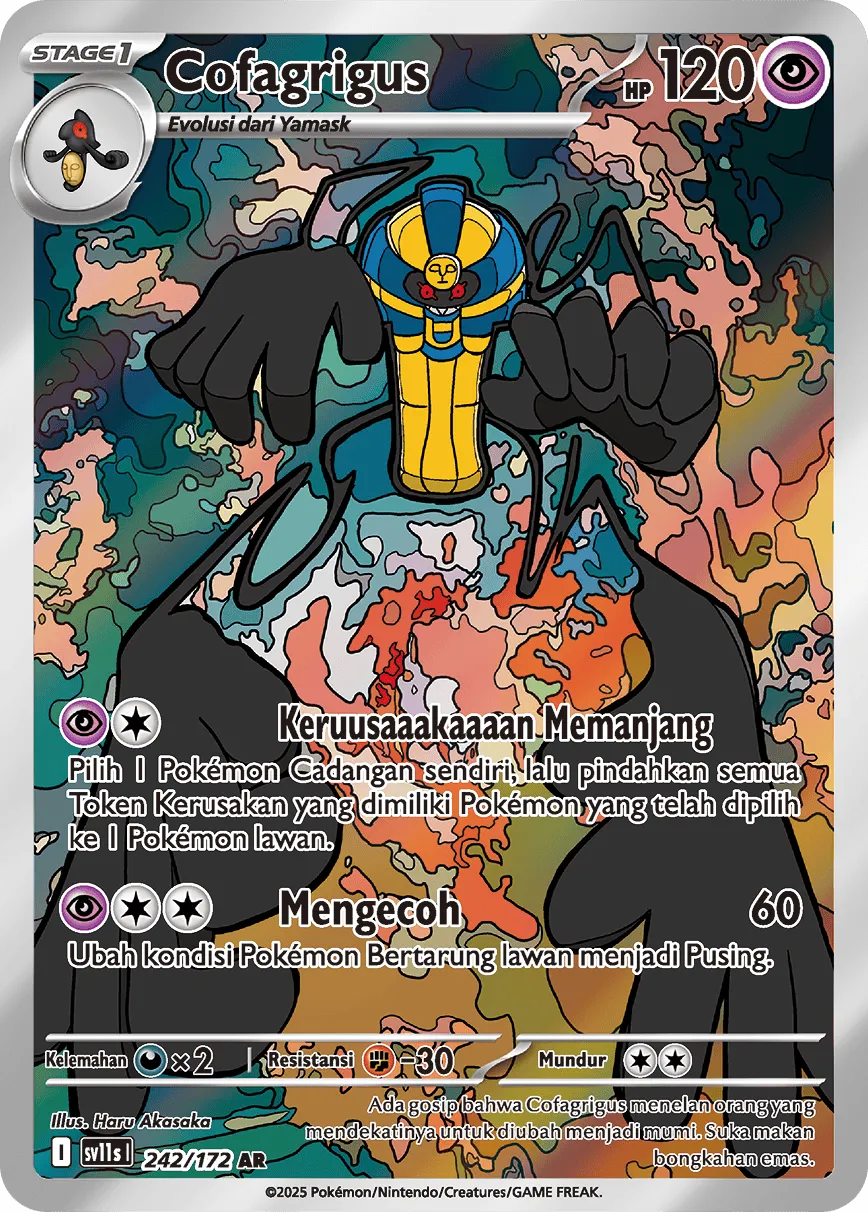 Cofagrigus 242 — Black And White (Indonesian Pokémon TCG card)