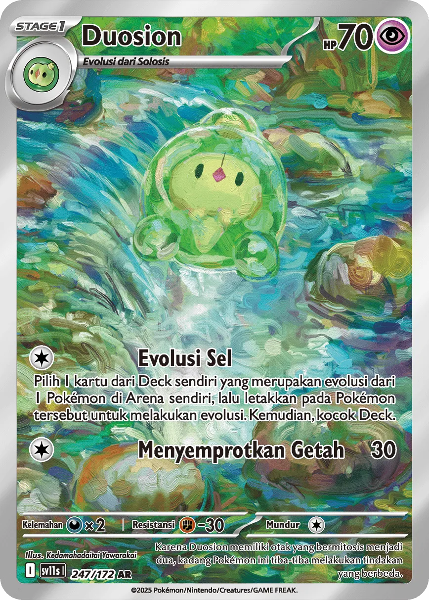 Duosion 247 — Black And White (Indonesian Pokémon TCG card)