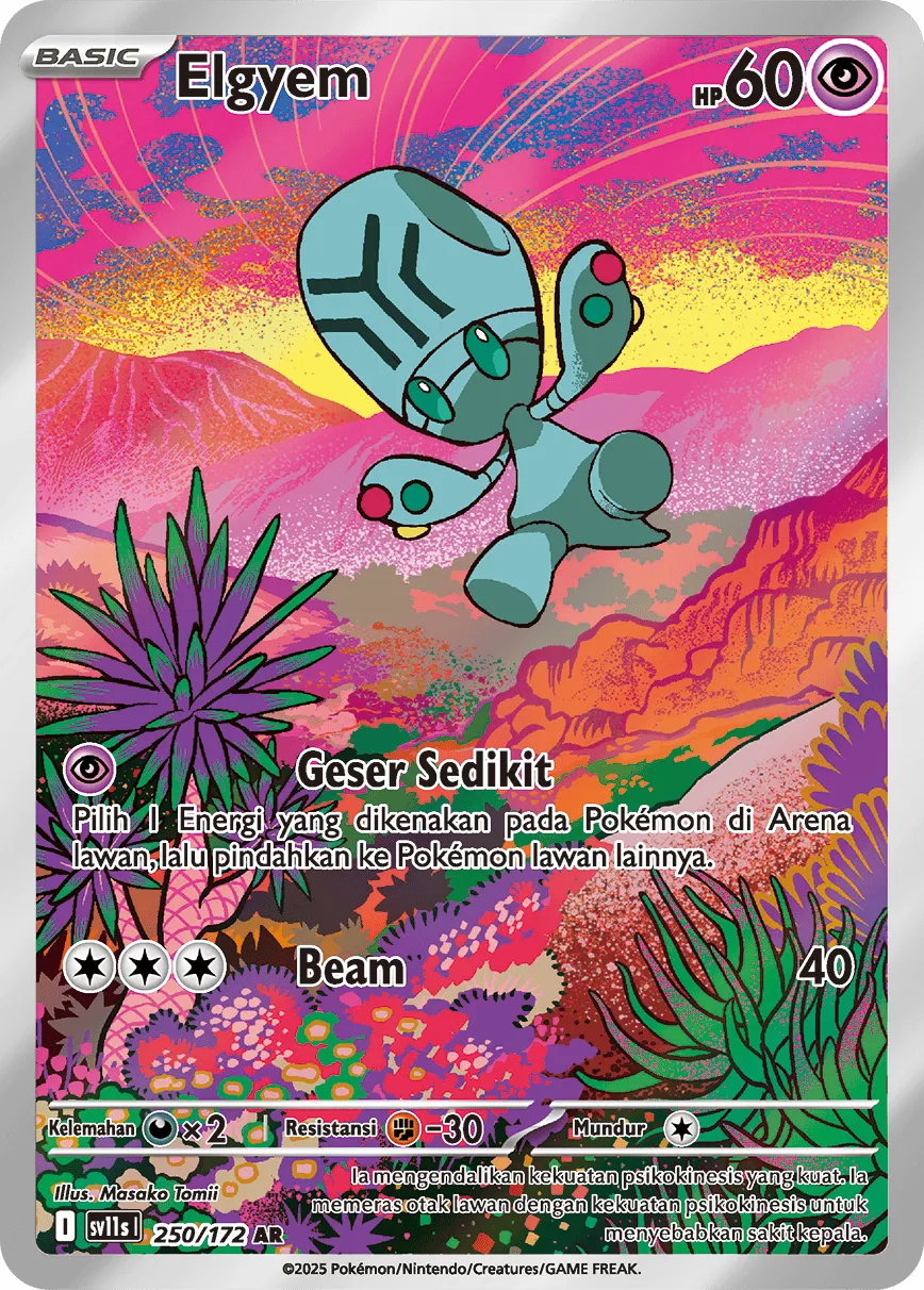 Elgyem 250 — Black And White (Indonesian Pokémon TCG card)