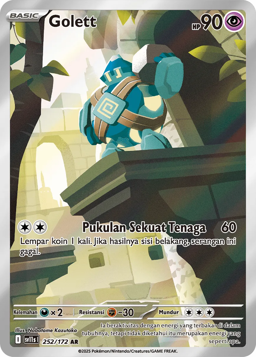 Golett 252 — Black And White (Indonesian Pokémon TCG card)