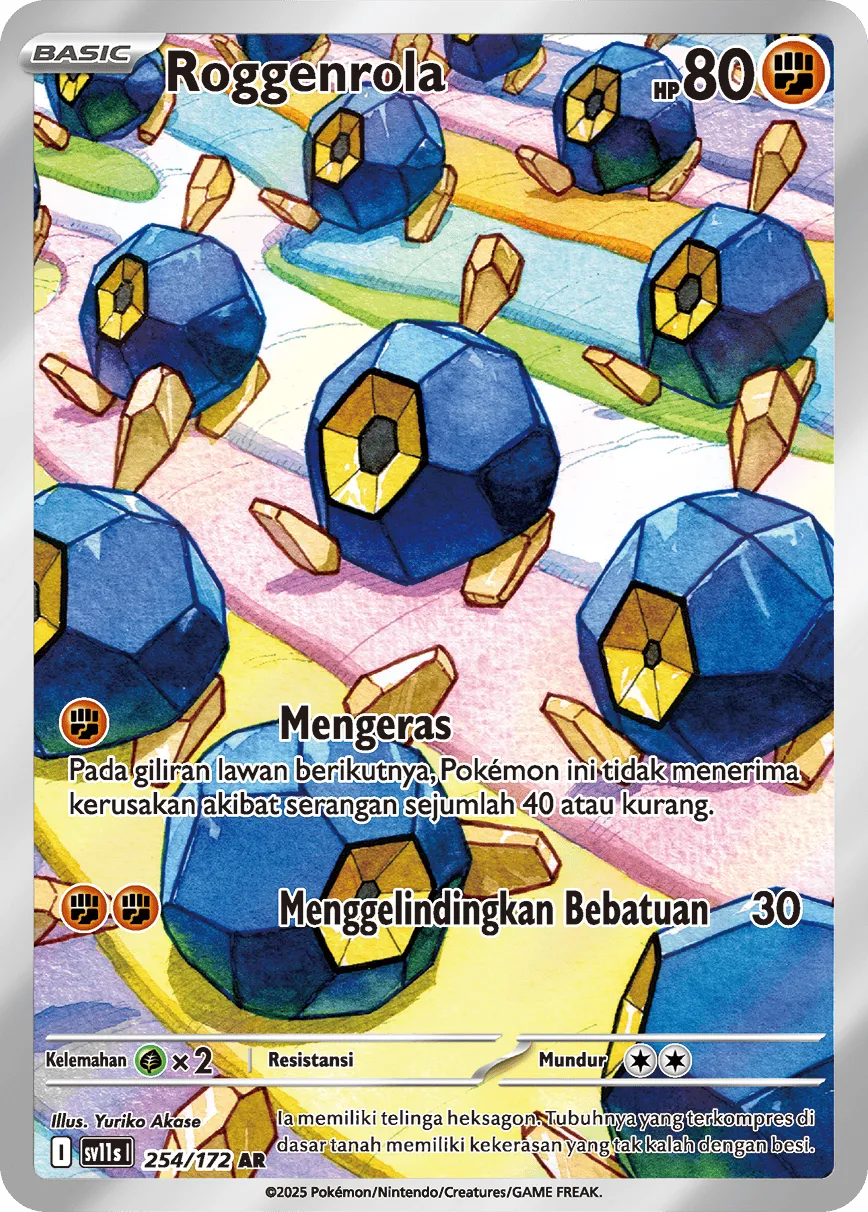 Roggenrola 254 — Black And White (Indonesian Pokémon TCG card)