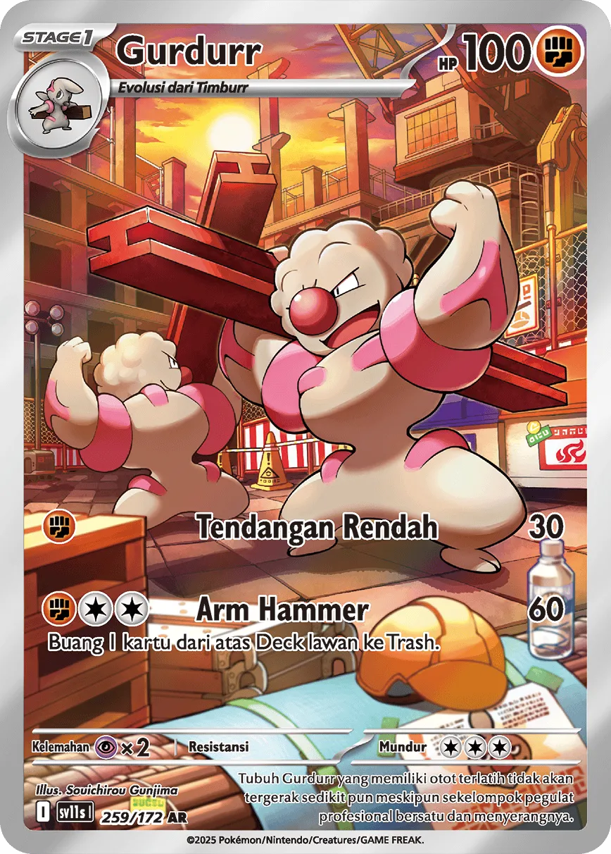 Gurdurr 259 — Black And White (Indonesian Pokémon TCG card)