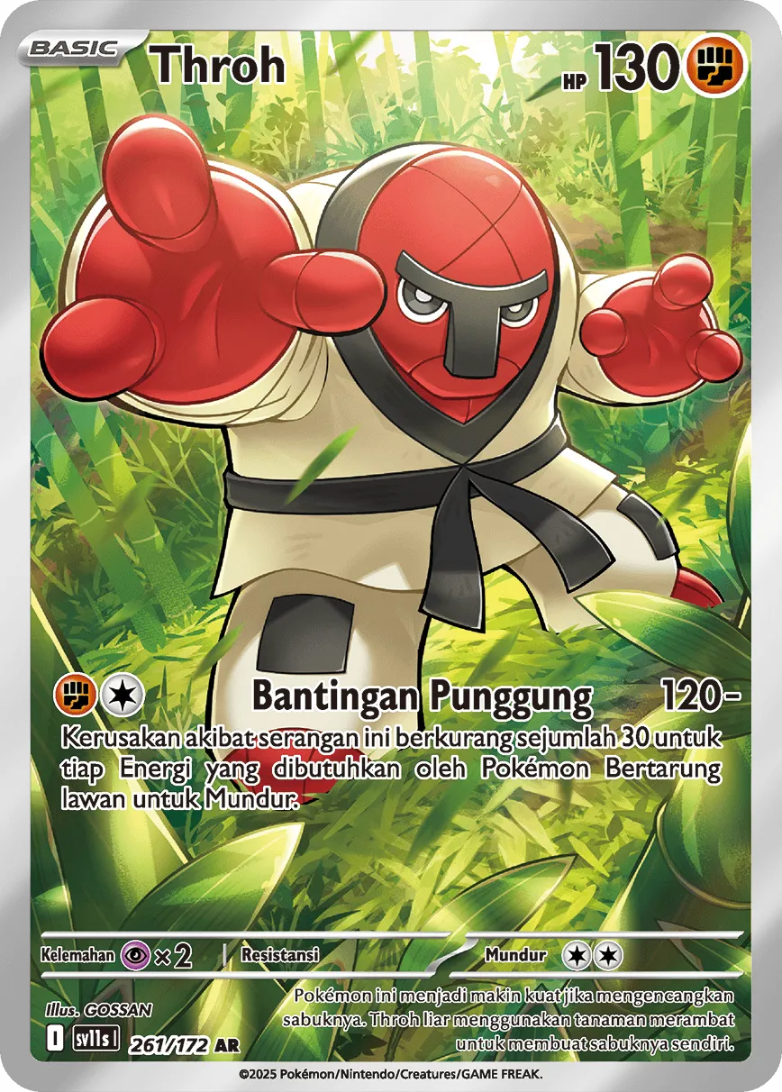 Throh 261 — Black And White (Indonesian Pokémon TCG card)