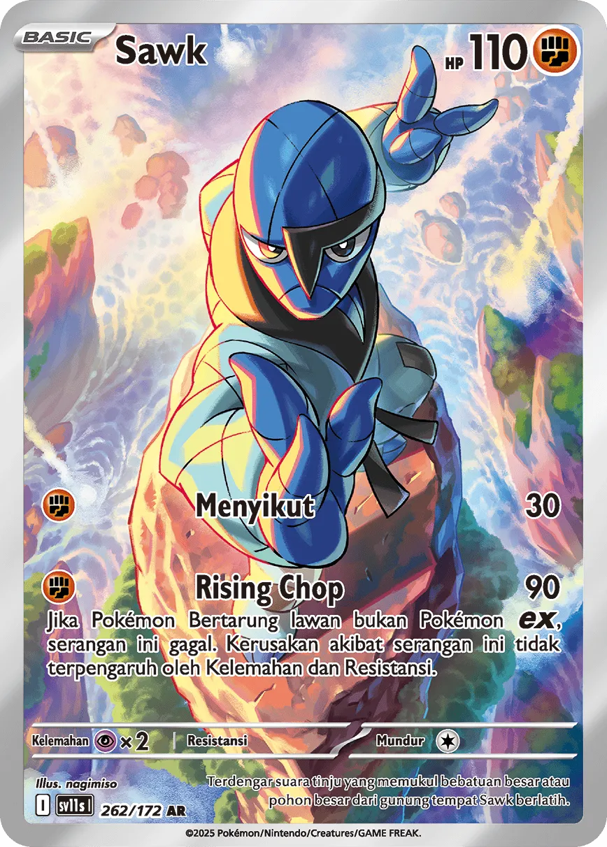 Sawk 262 — Black And White (Indonesian Pokémon TCG card)