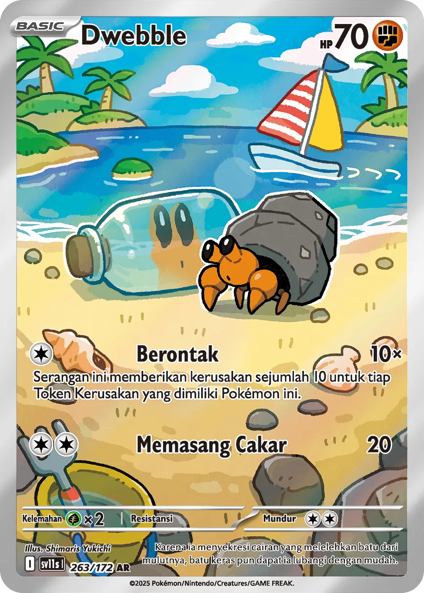 Dwebble 263 — Black And White (Indonesian Pokémon TCG card)