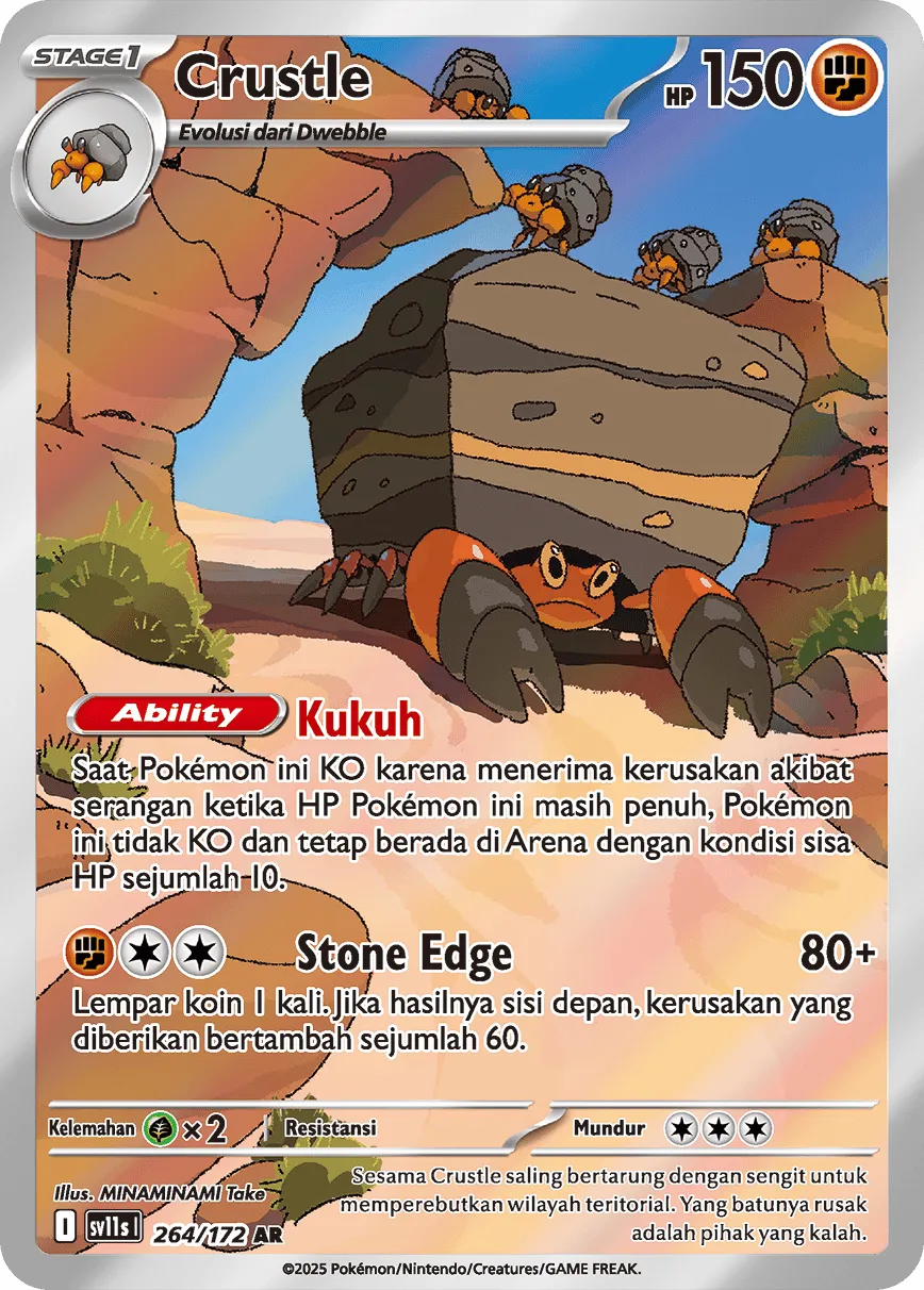 Crustle 264 — Black And White (Indonesian Pokémon TCG card)