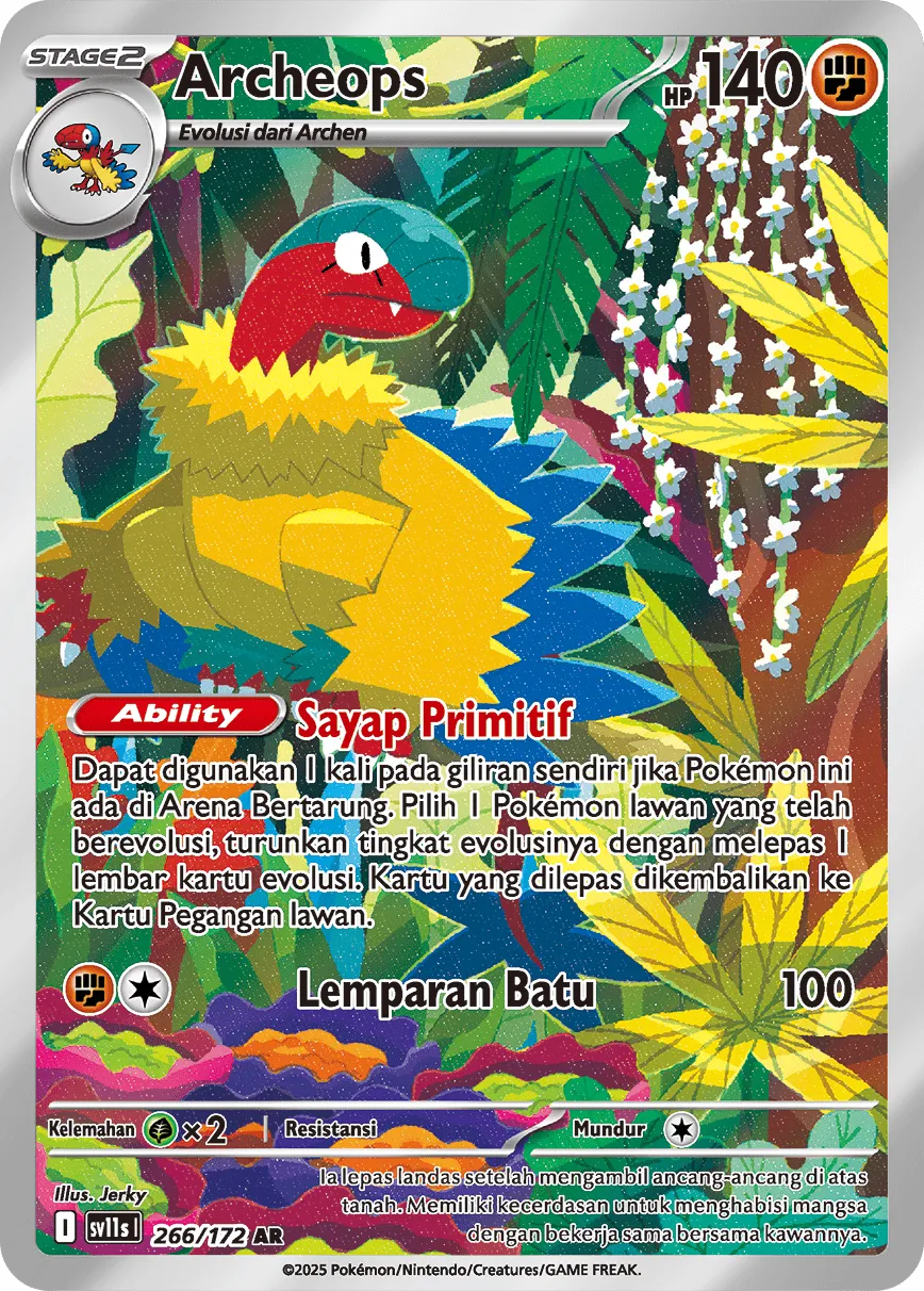 Archeops 266 — Black And White (Indonesian Pokémon TCG card)