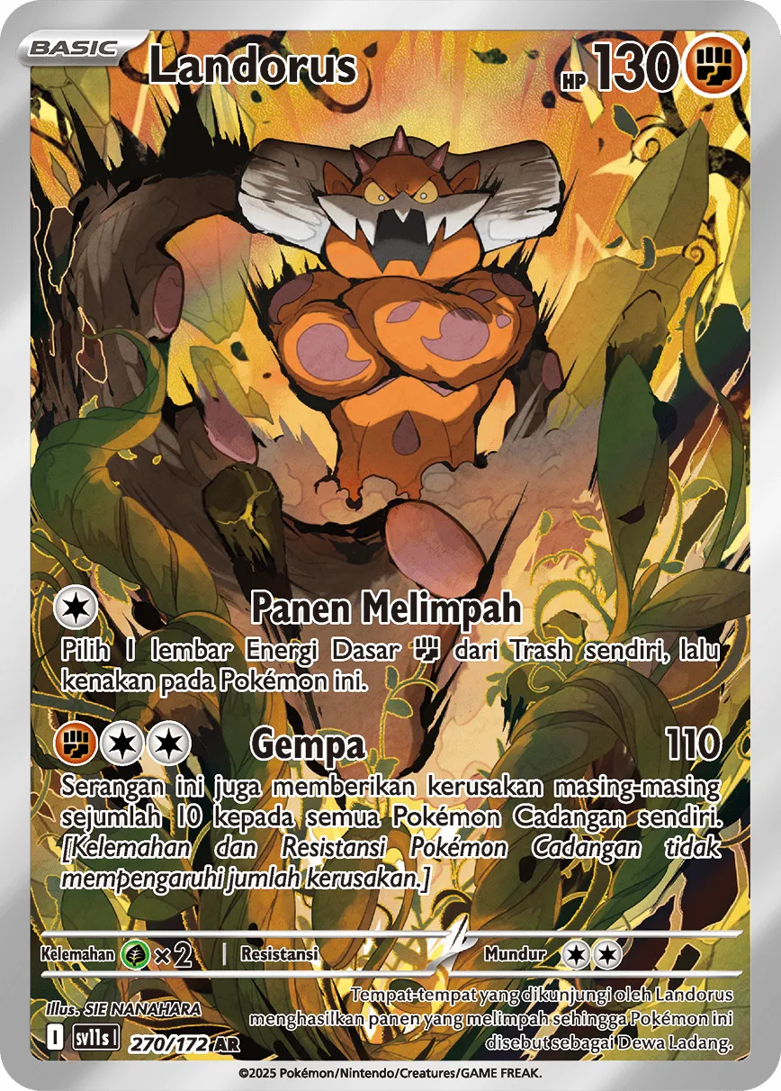 Landorus 270 — Black And White (Indonesian Pokémon TCG card)