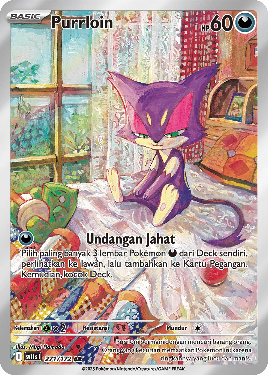 Purrloin 271 — Black And White (Indonesian Pokémon TCG card)