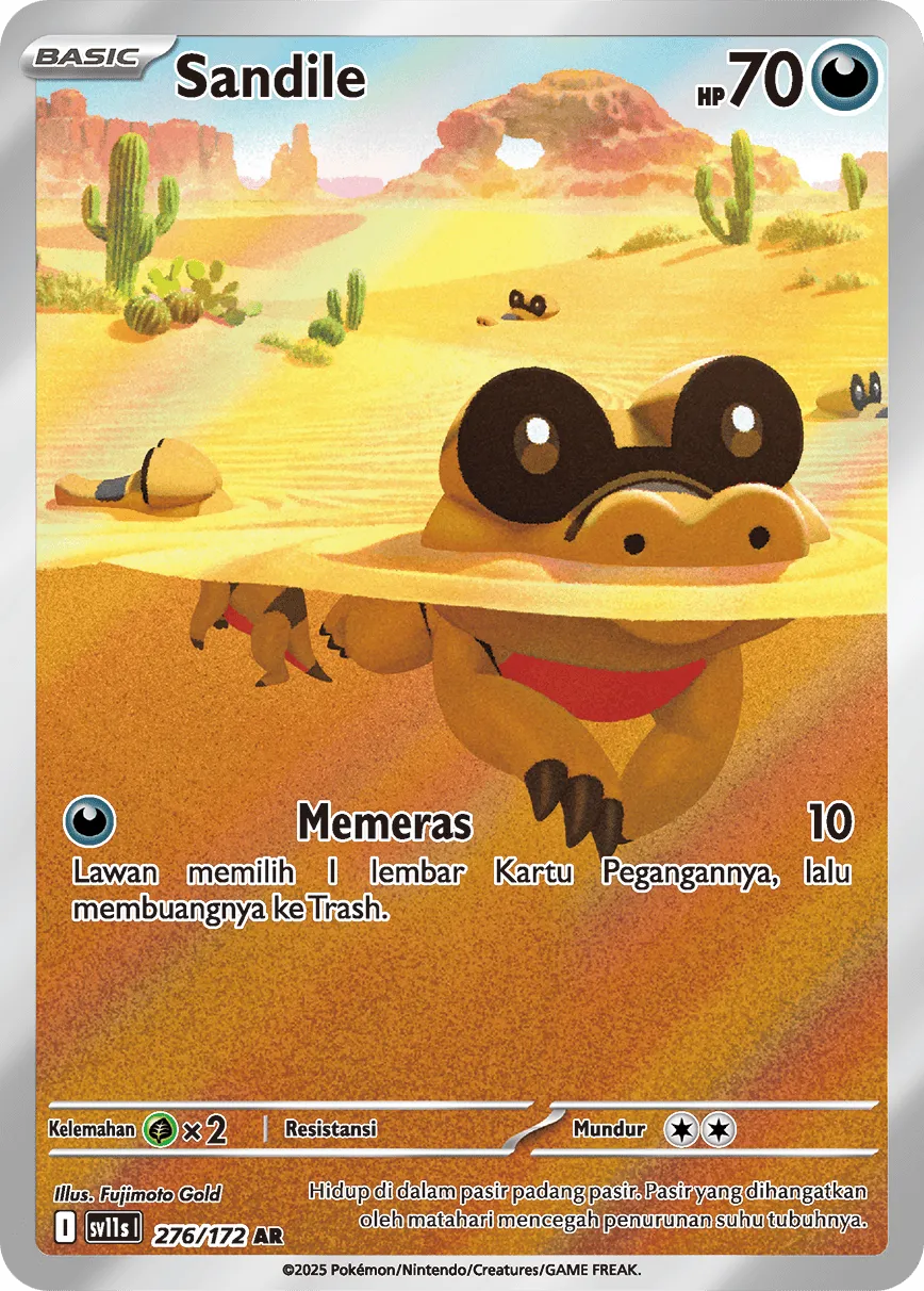Sandile 276 — Black And White (Indonesian Pokémon TCG card)