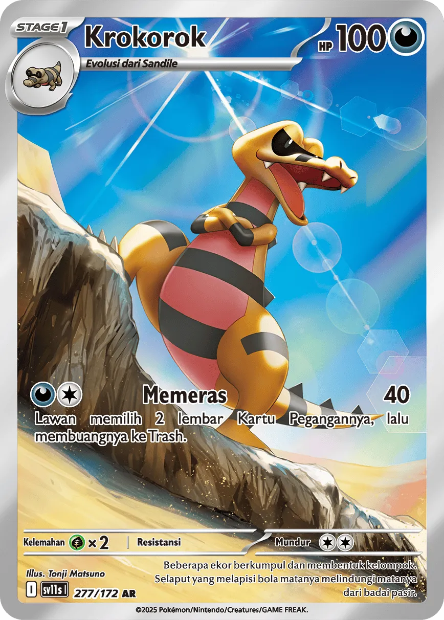 Krokorok 277 — Black And White (Indonesian Pokémon TCG card)