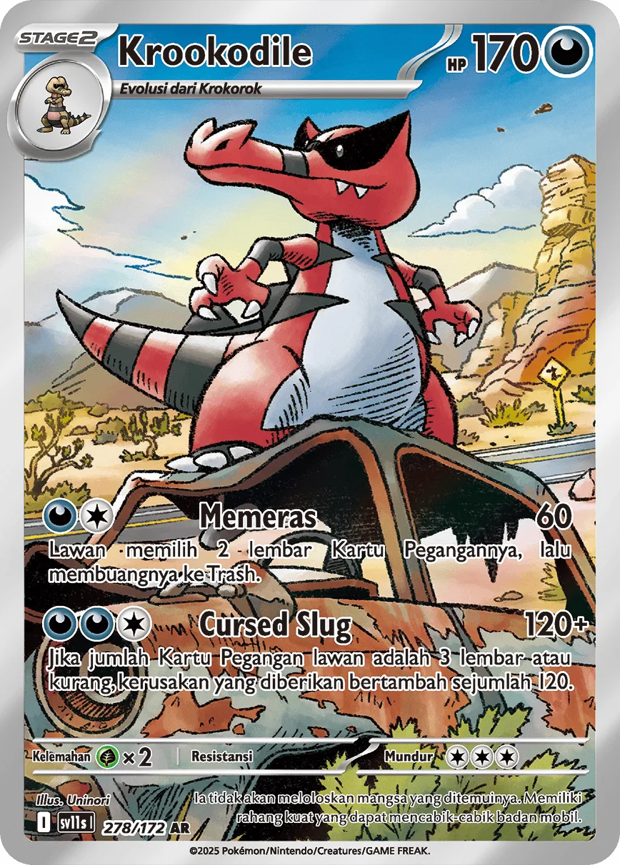 Krookodile 278 — Black And White (Indonesian Pokémon TCG card)