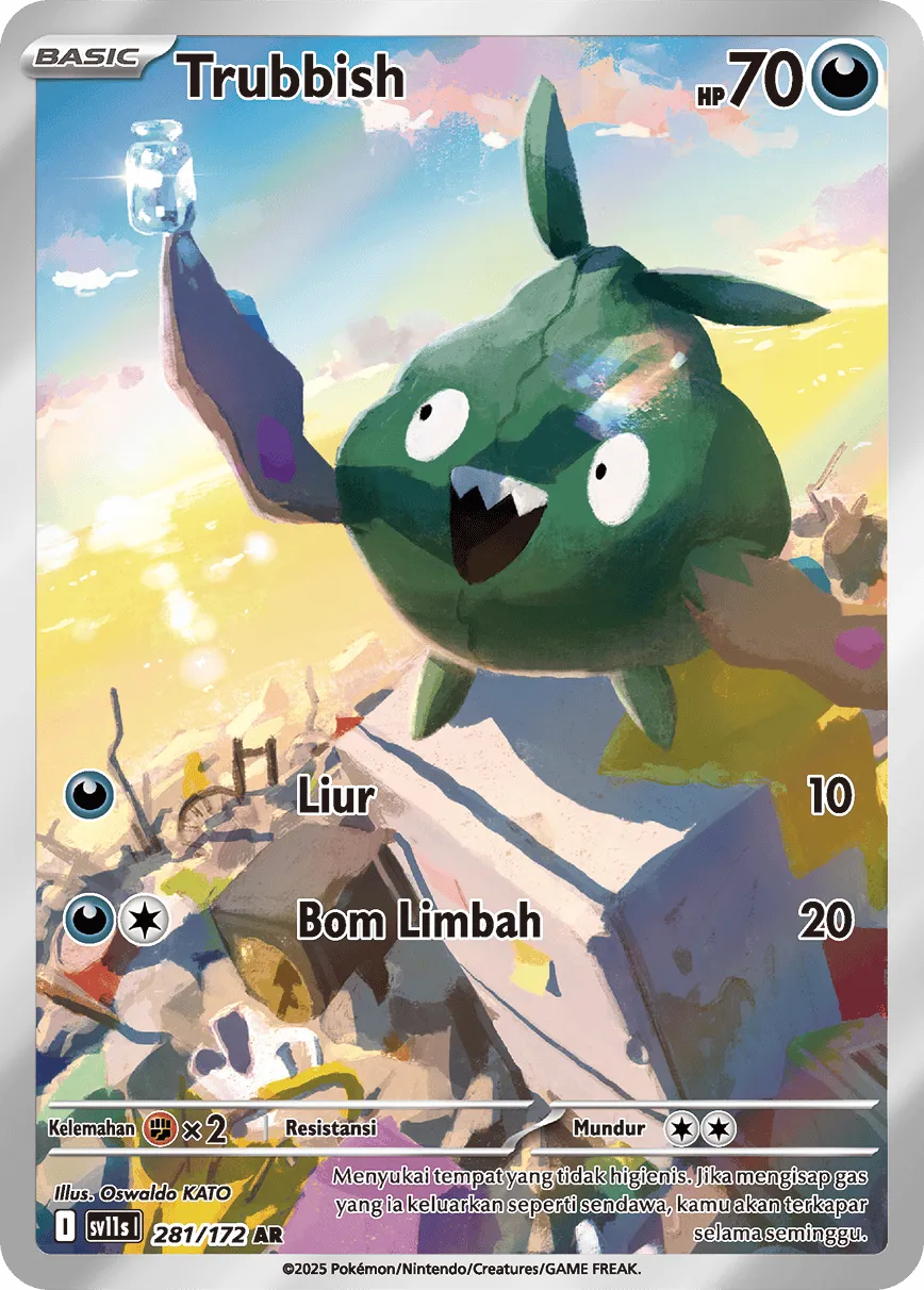 Trubbish 281 — Black And White (Indonesian Pokémon TCG card)