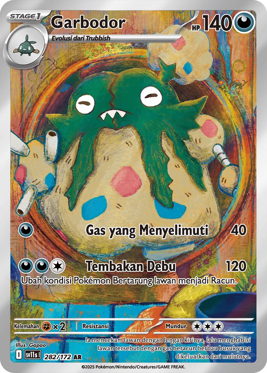 Garbodor 282 — Black And White (Indonesian Pokémon TCG card)