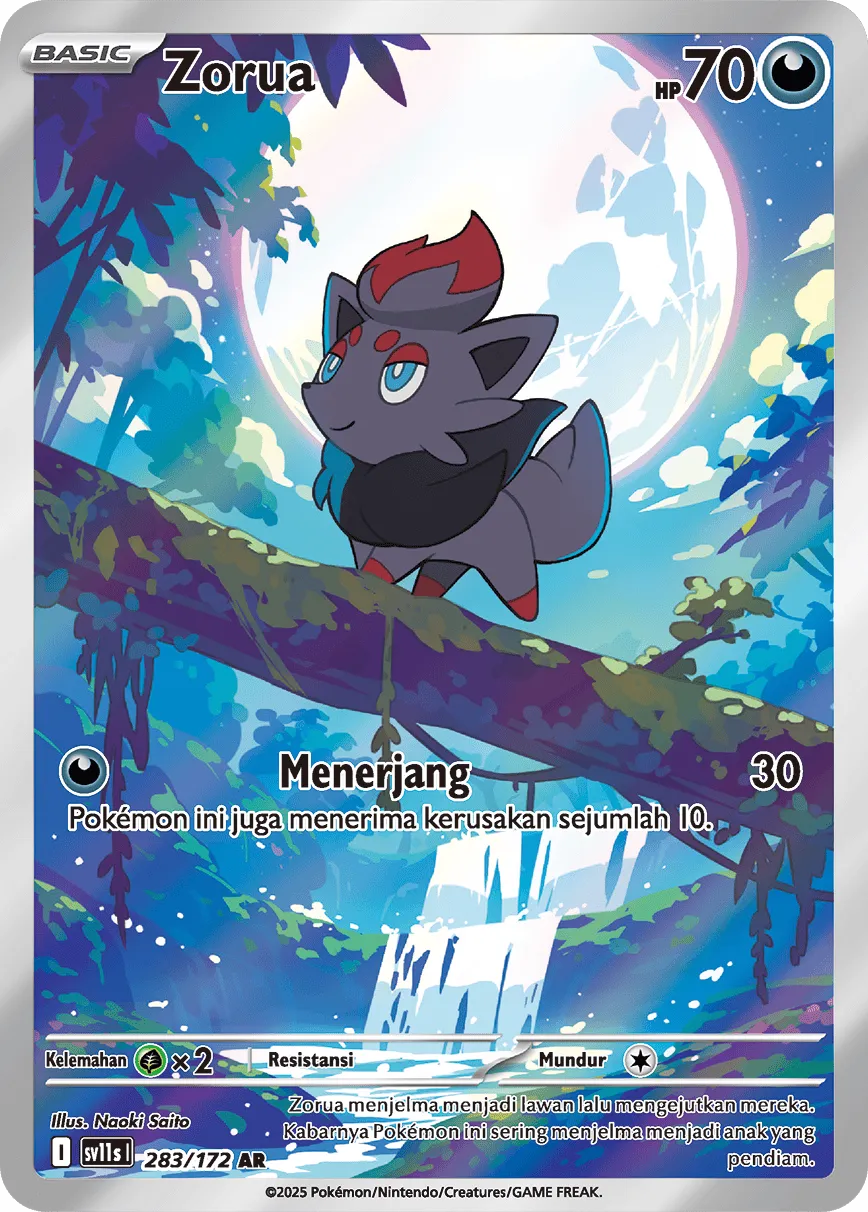 Zorua 283 — Black And White (Indonesian Pokémon TCG card)