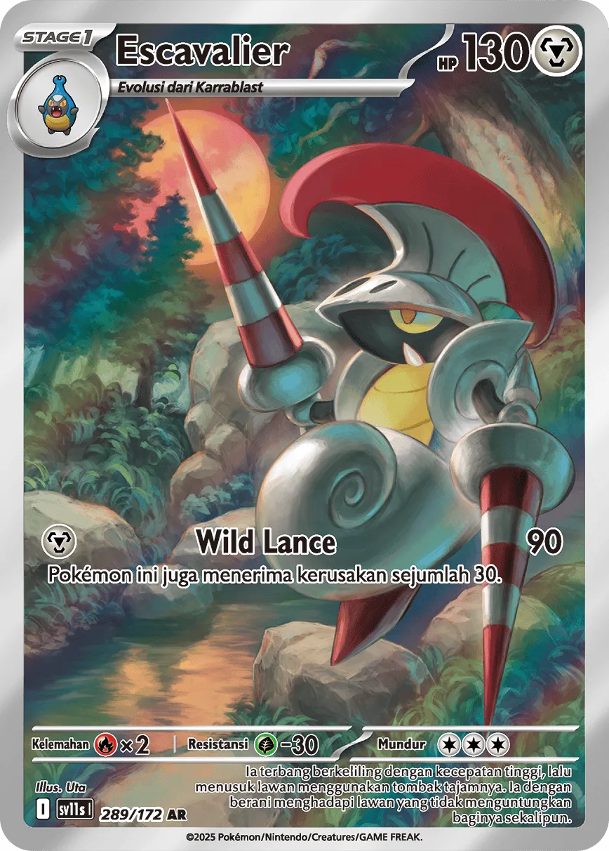 Escavalier 289 — Black And White (Indonesian Pokémon TCG card)