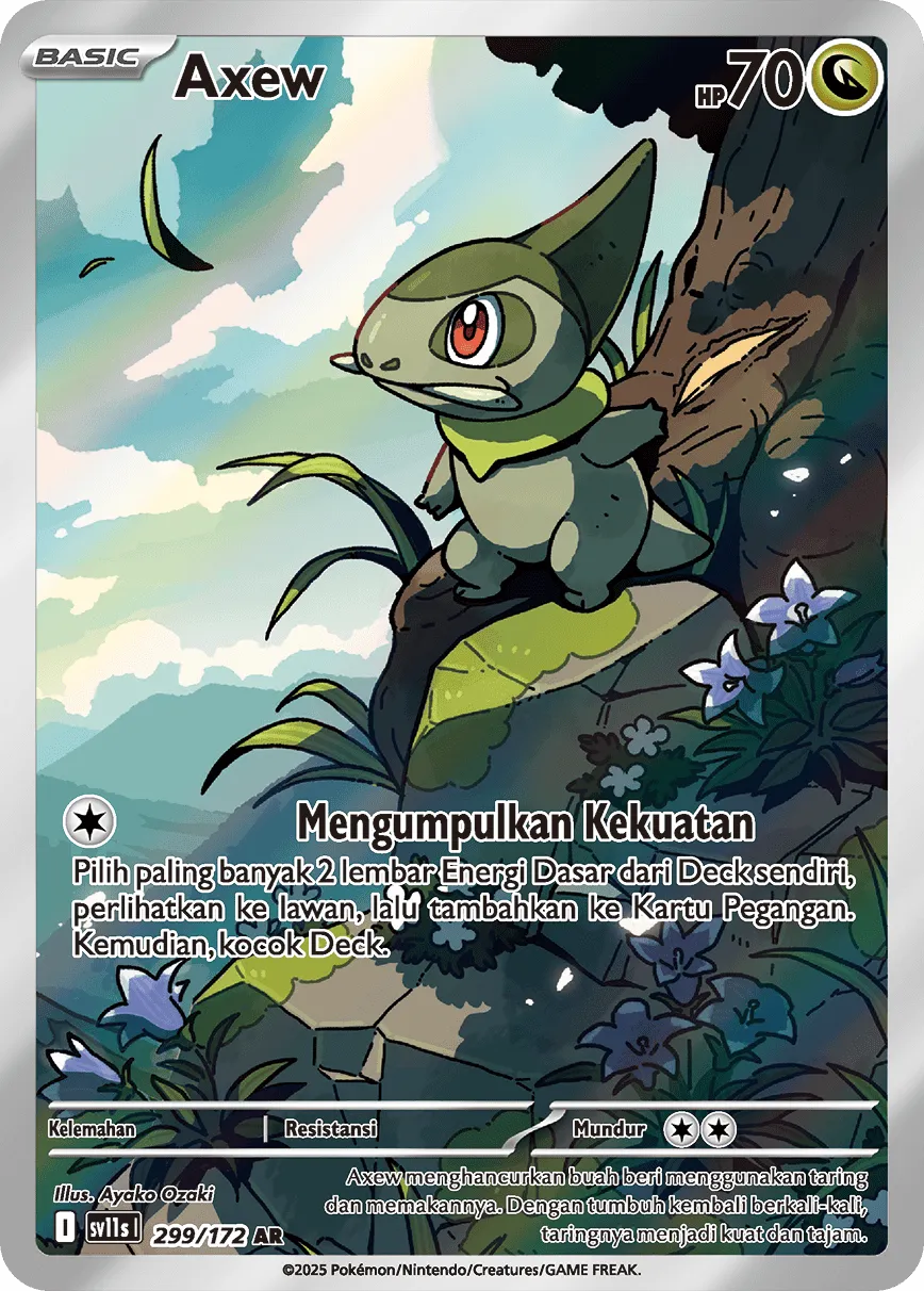Axew 299 — Black And White (Indonesian Pokémon TCG card)