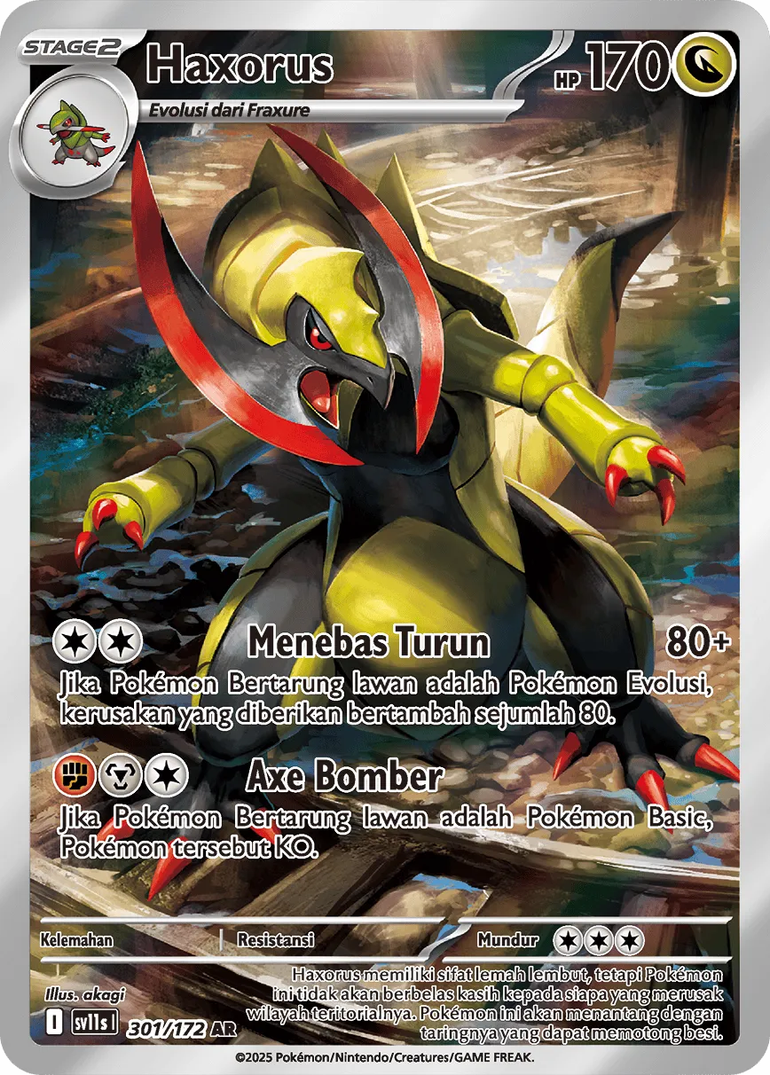 Haxorus 301 — Black And White (Indonesian Pokémon TCG card)