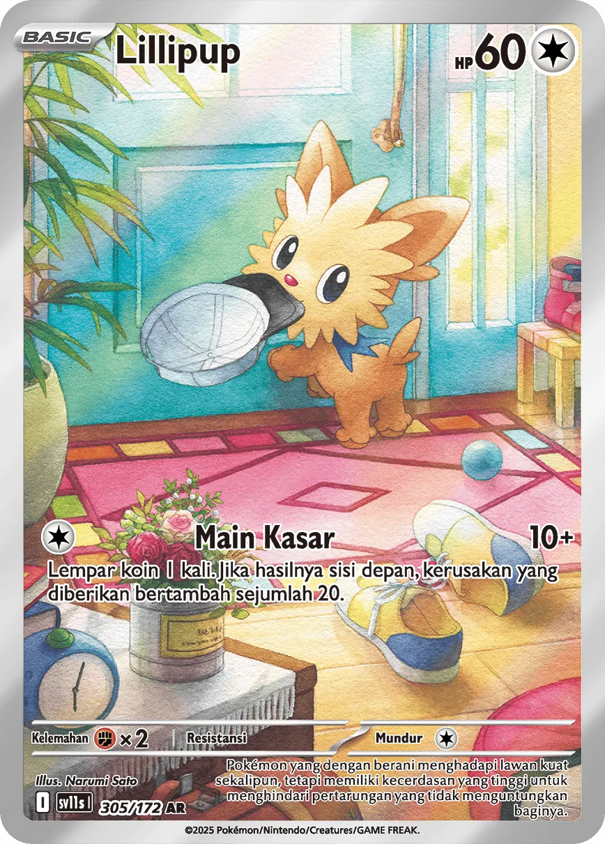 Lillipup 305 — Black And White (Indonesian Pokémon TCG card)