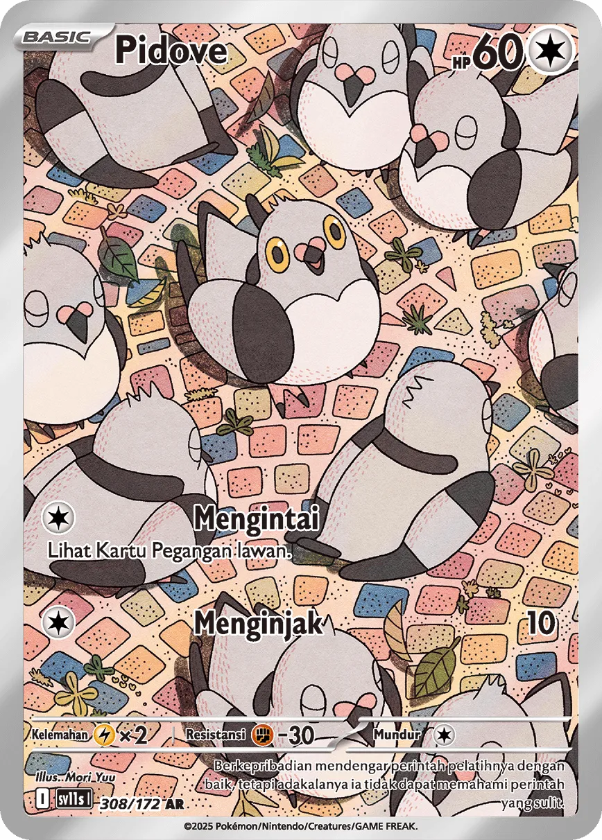 Pidove 308 — Black And White (Indonesian Pokémon TCG card)