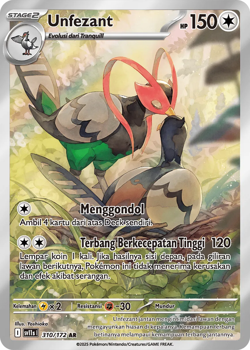 Unfezant 310 — Black And White (Indonesian Pokémon TCG card)