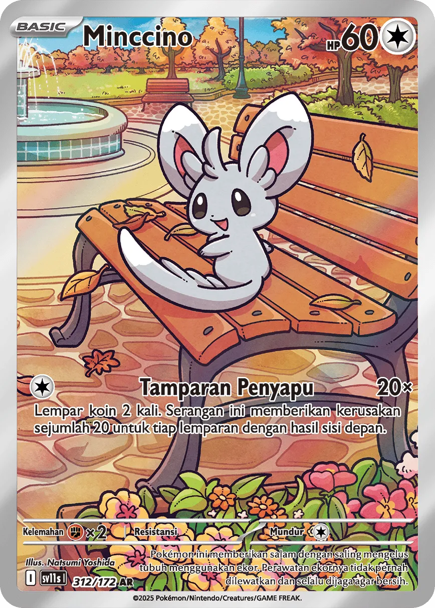 Minccino 312 — Black And White (Indonesian Pokémon TCG card)