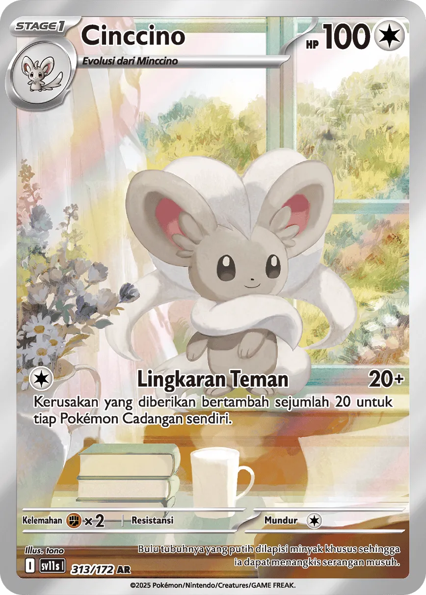 Cinccino 313 — Black And White (Indonesian Pokémon TCG card)