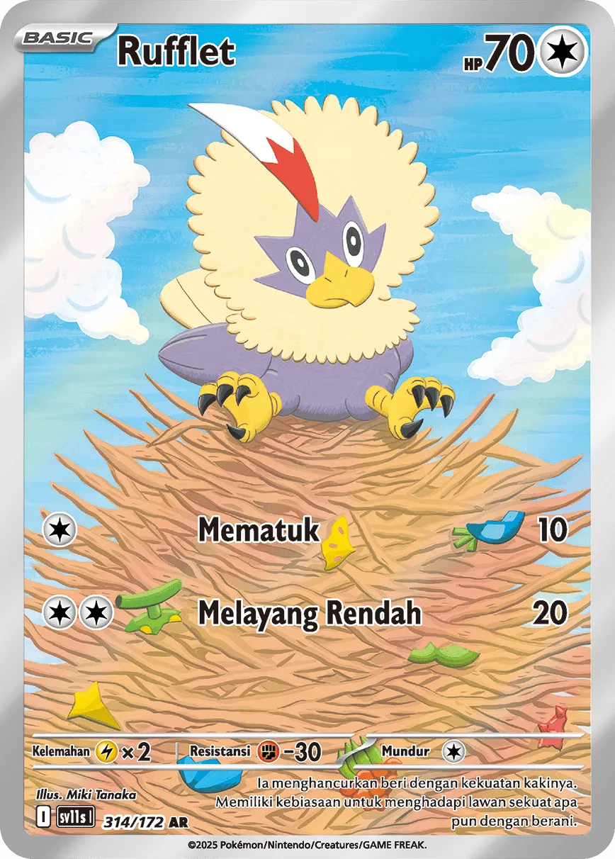 Rufflet 314 — Black And White (Indonesian Pokémon TCG card)
