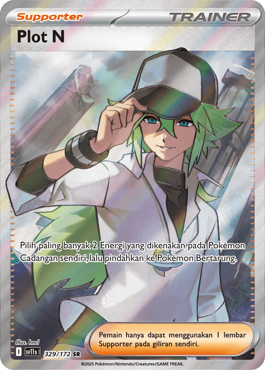 N's Plan 329 — Black And White (Indonesian Pokémon TCG card)