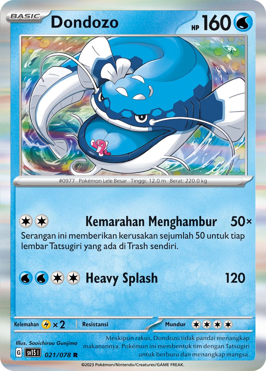 Dondozo 021 — Scarlet ex (Indonesian Pokémon TCG card)