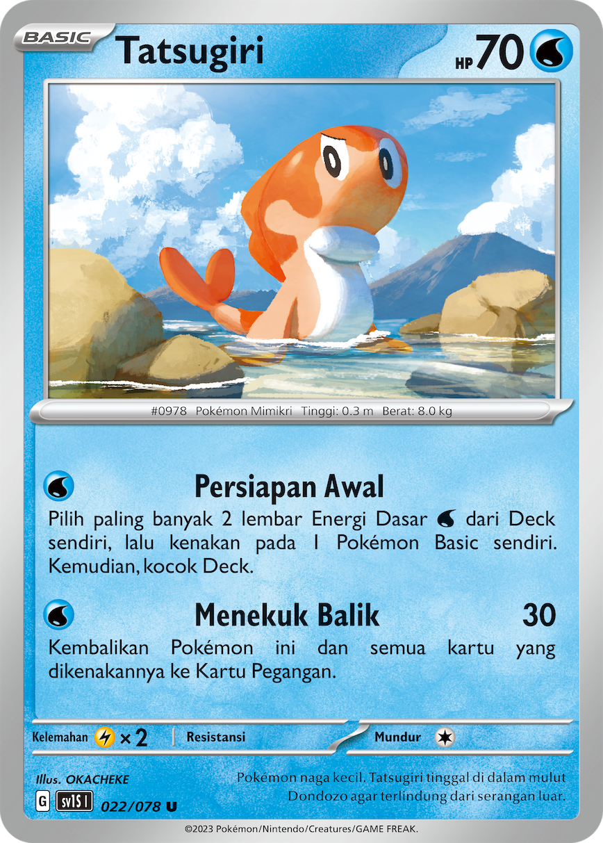 Tatsugiri 022 — Scarlet ex (Indonesian Pokémon TCG card)