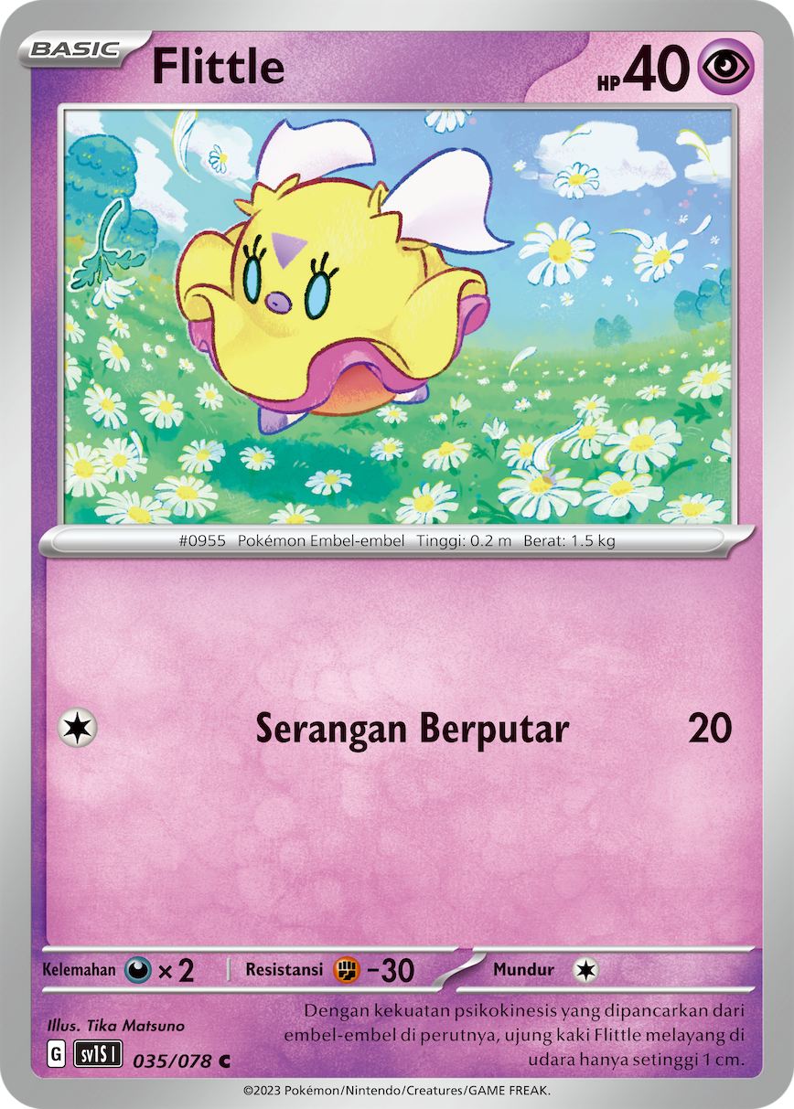 Flittle 035 — Scarlet ex (Indonesian Pokémon TCG card)