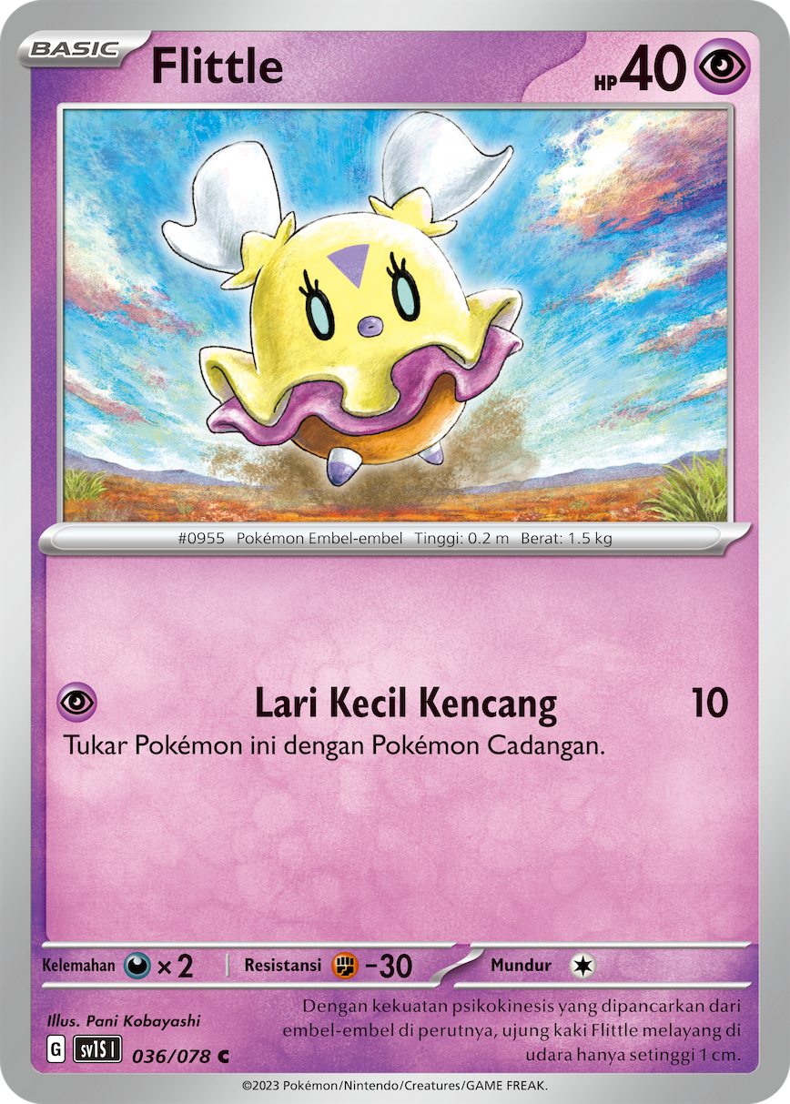 Flittle 036 — Scarlet ex (Indonesian Pokémon TCG card)