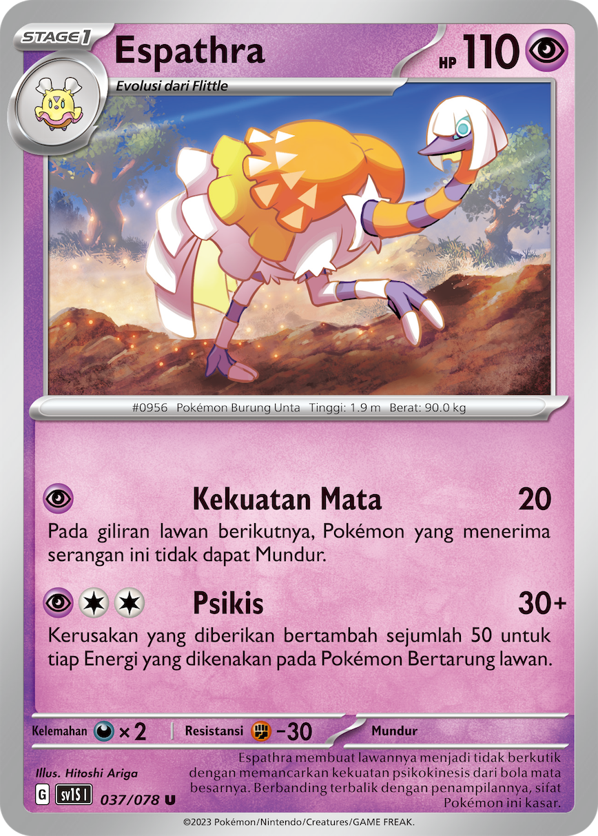 Espathra 037 — Scarlet ex (Indonesian Pokémon TCG card)