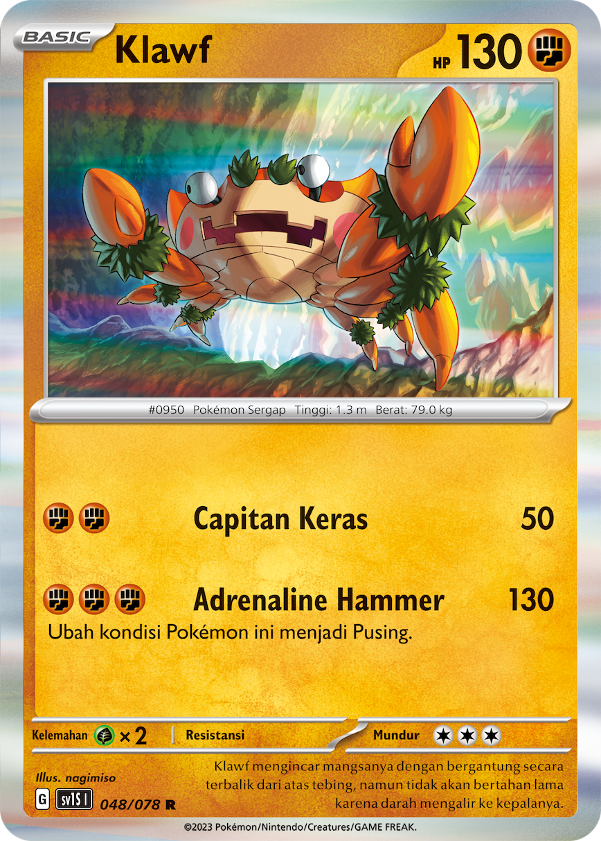Klawf 048 — Scarlet ex (Indonesian Pokémon TCG card)