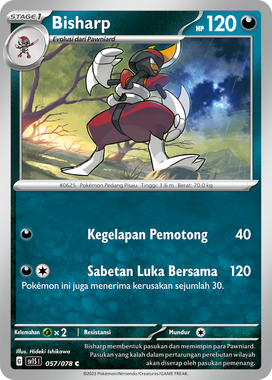 Bisharp 057 — Scarlet ex (Indonesian Pokémon TCG card)