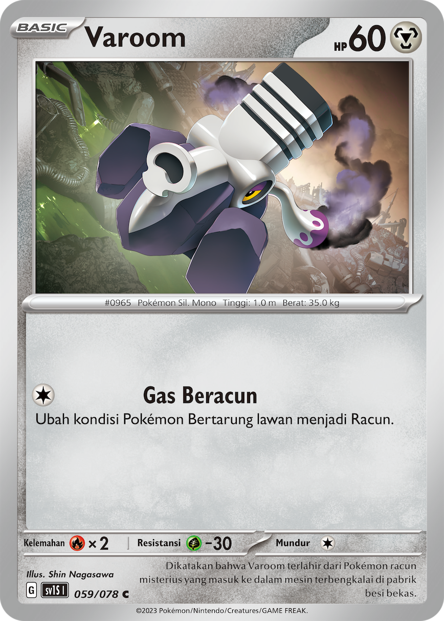 Varoom 059 — Scarlet ex (Indonesian Pokémon TCG card)