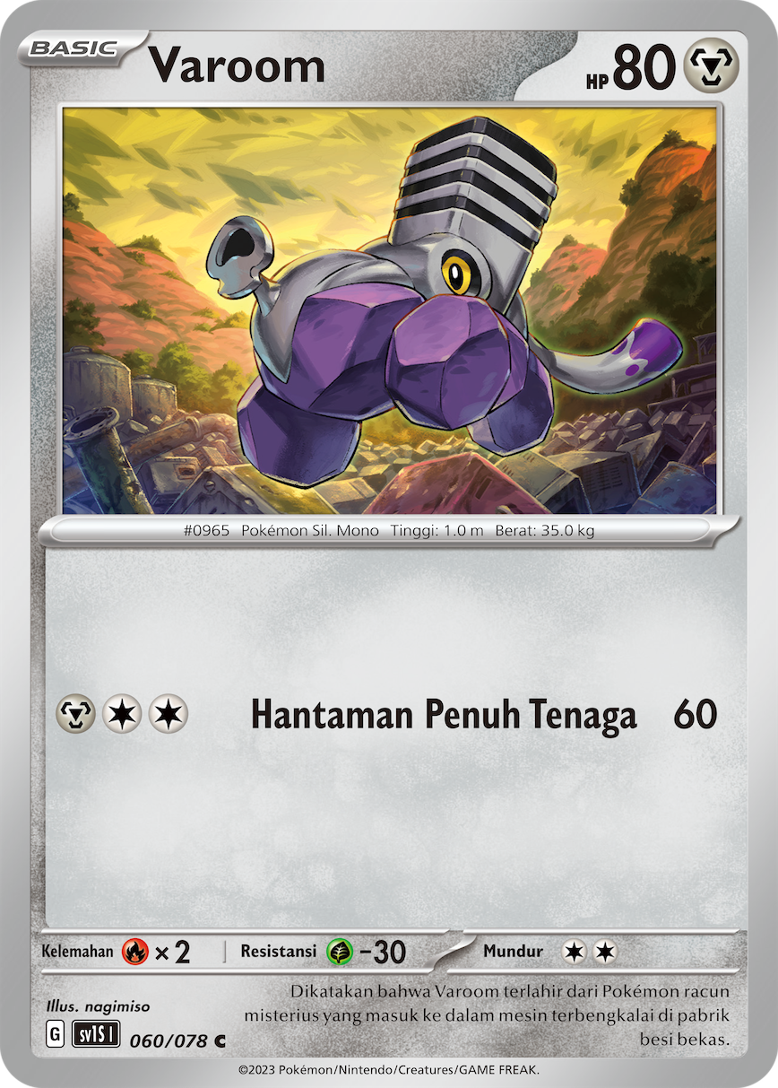Varoom 060 — Scarlet ex (Indonesian Pokémon TCG card)