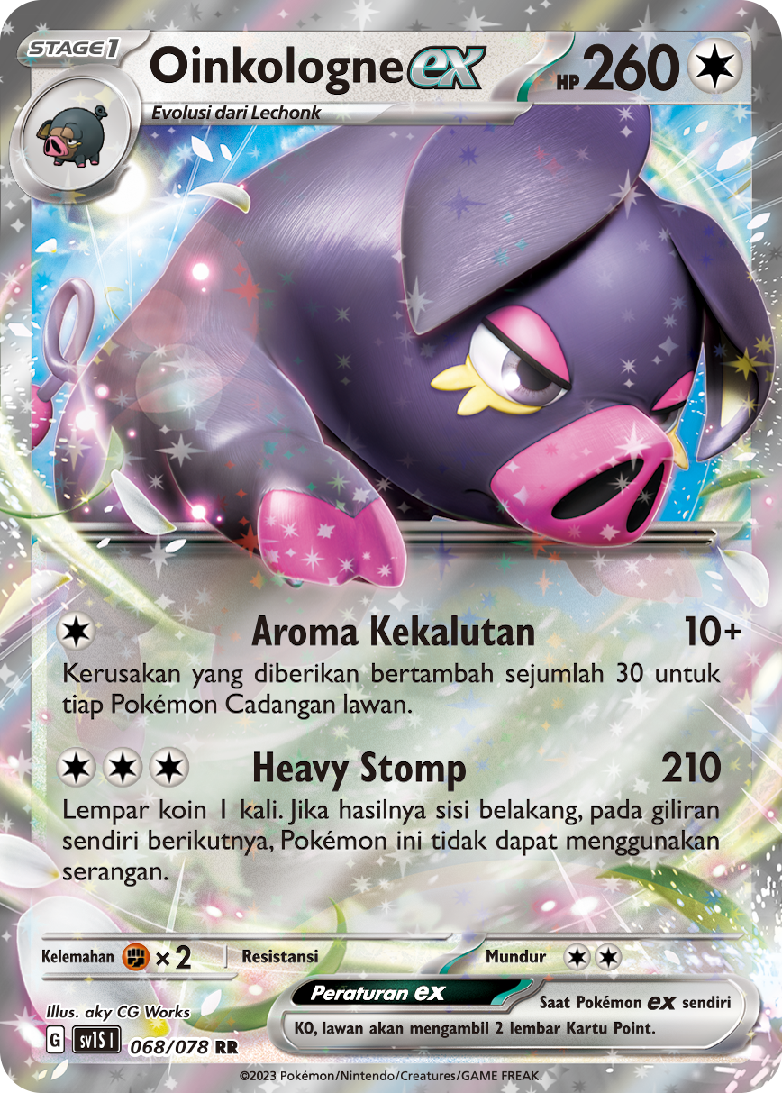 Oinkologne ex 068 — Scarlet ex (Indonesian Pokémon TCG card)