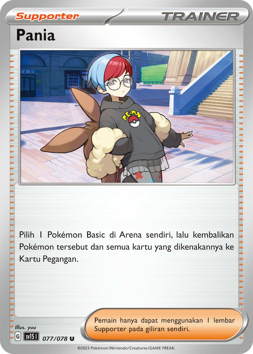 Pania 077 — Scarlet ex (Indonesian Pokémon TCG card)