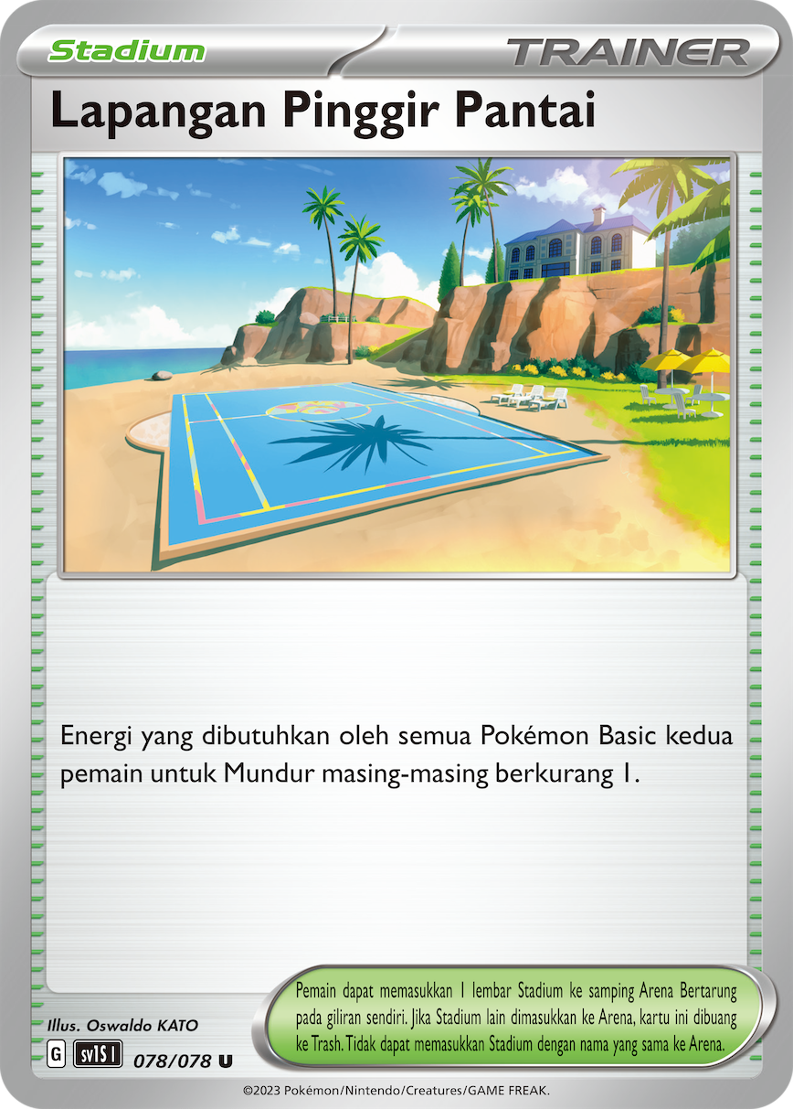 Lapangan Pinggir Pantai 078 — Scarlet ex (Indonesian Pokémon TCG card)