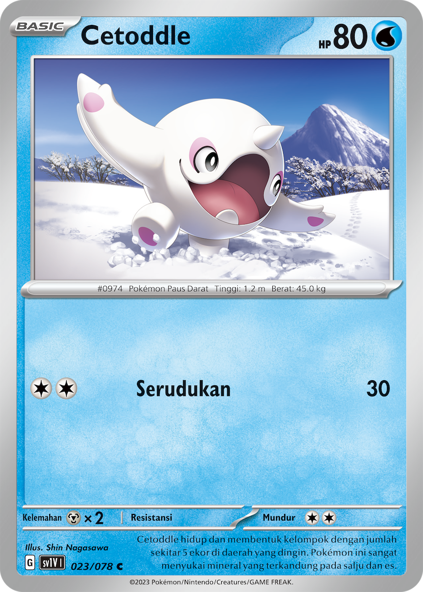 Cetoddle 023 — Violet ex (Indonesian Pokémon TCG card)