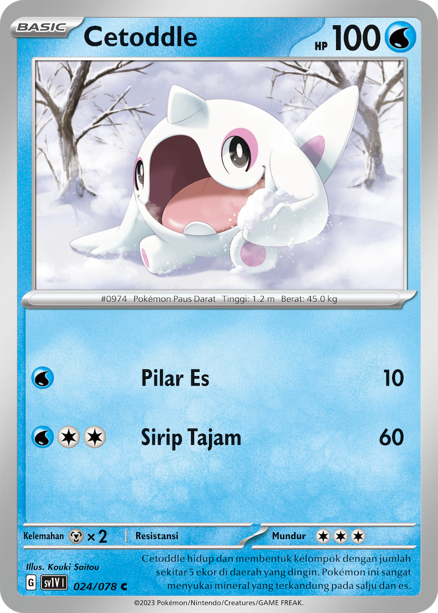Cetoddle 024 — Violet ex (Indonesian Pokémon TCG card)