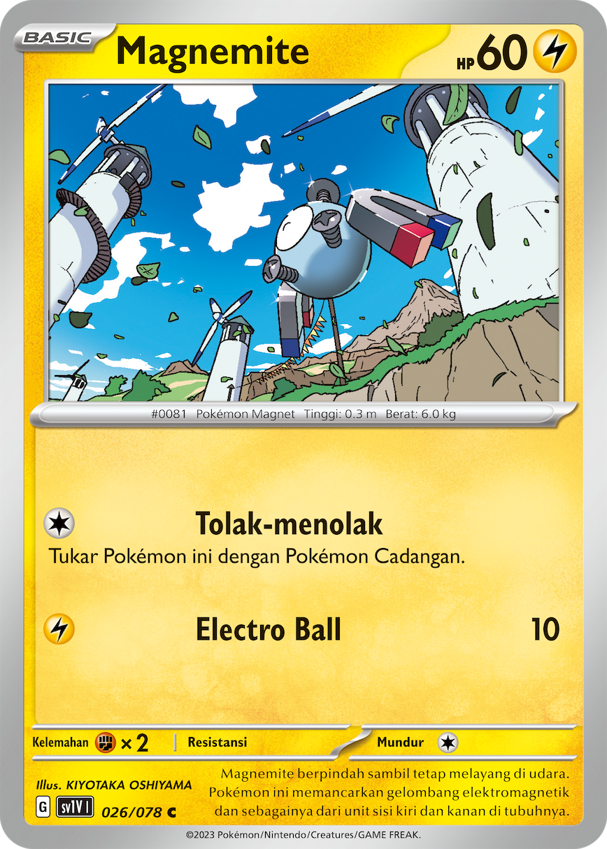 Magnemite 026 — Violet ex (Indonesian Pokémon TCG card)