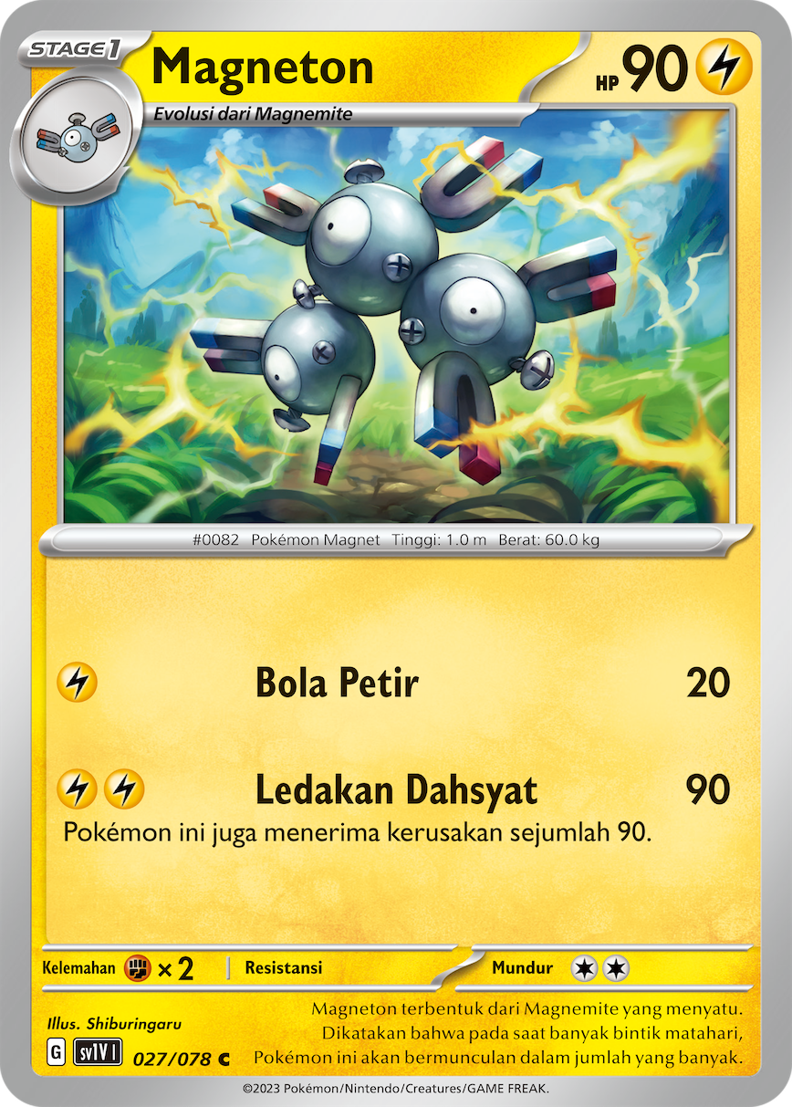 Magneton 027 — Violet ex (Indonesian Pokémon TCG card)